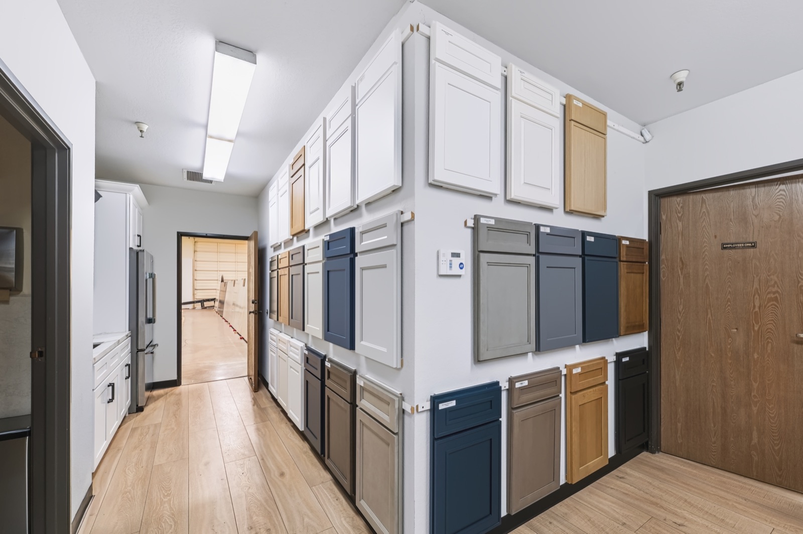 Cabinet finishes available to compare in the showroom