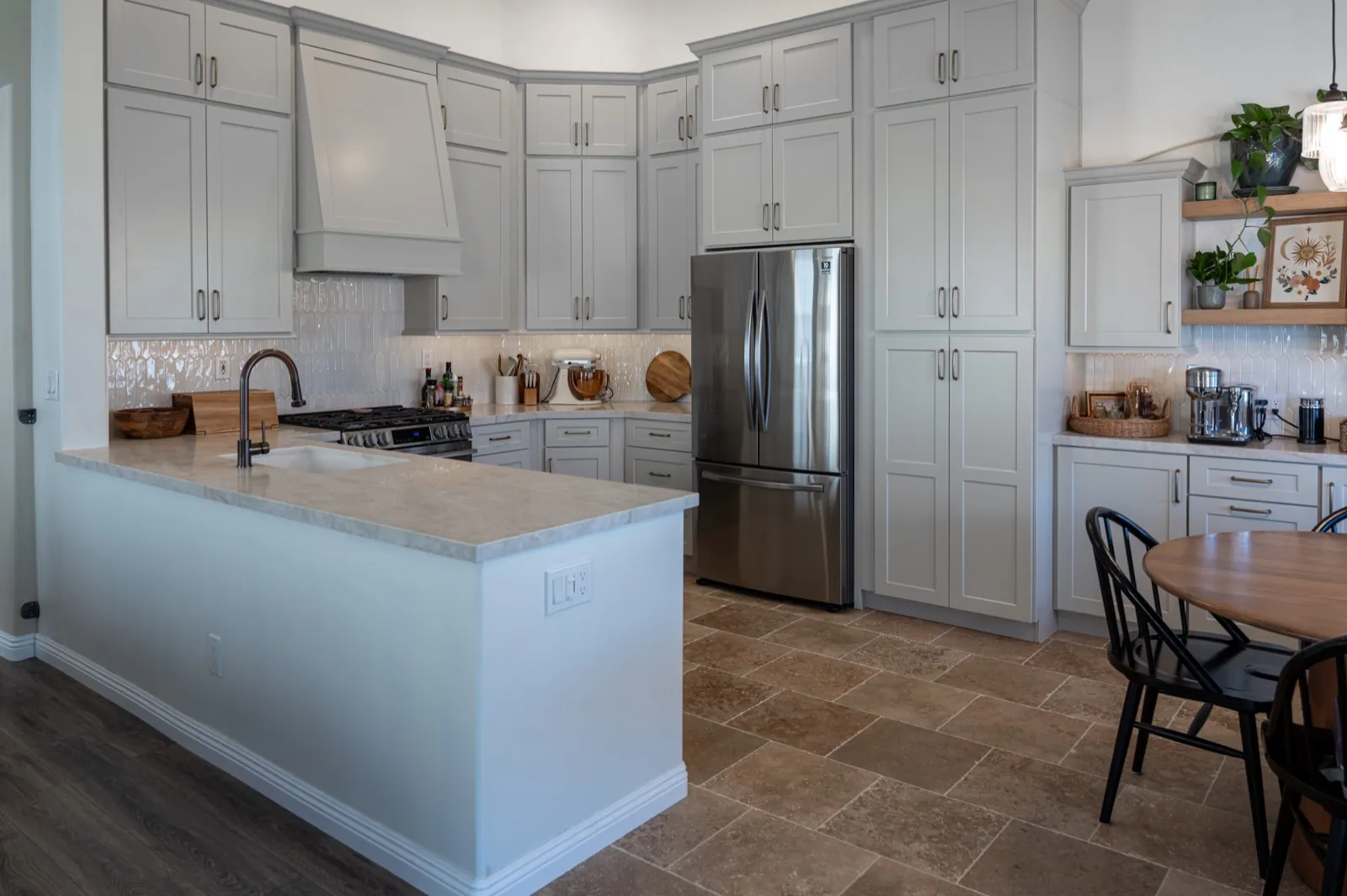 Completed Pacific Stone kitchen project featured with How to Care for Granite Countertops