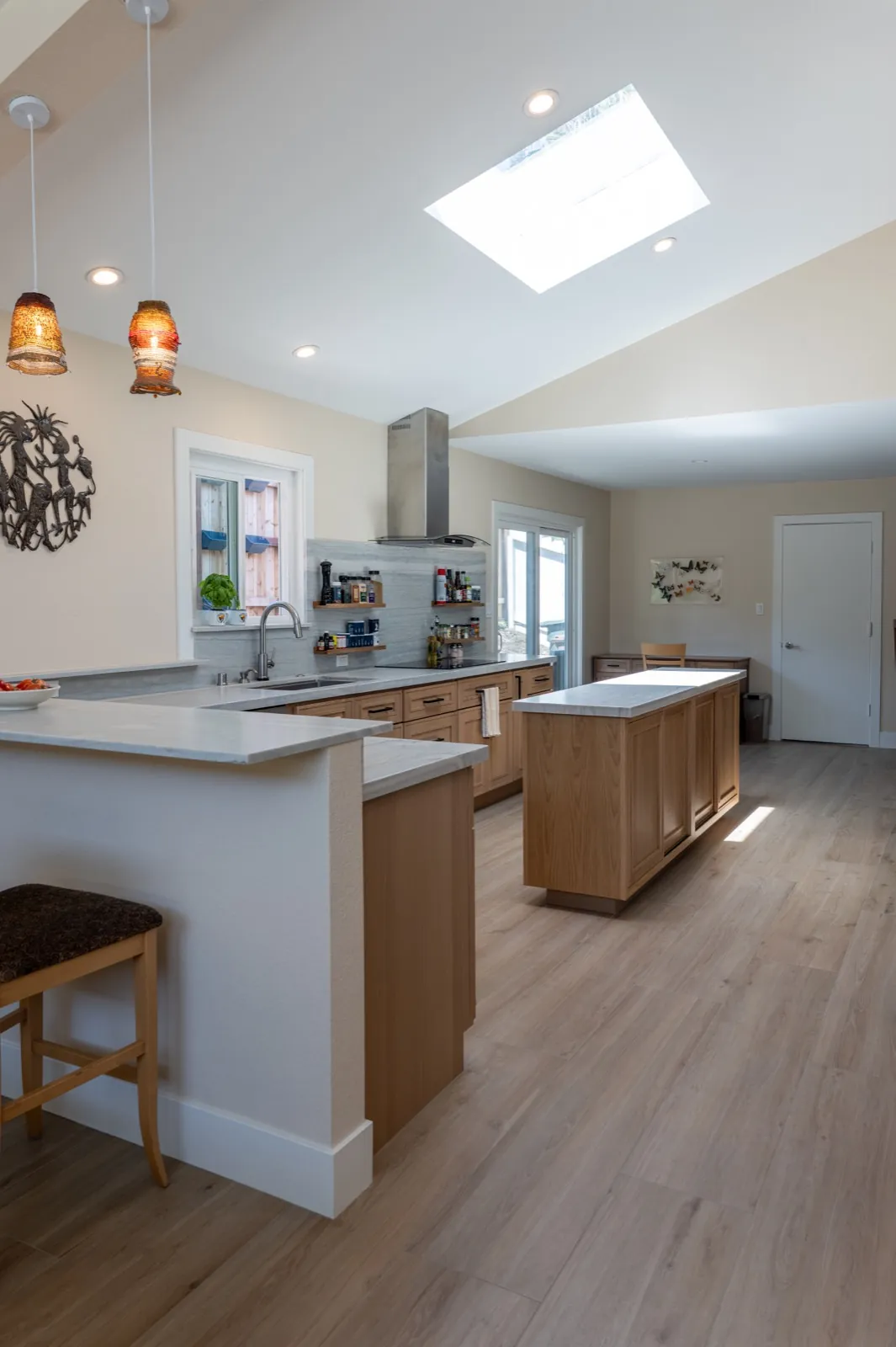 Completed Pacific Stone kitchen project illustrating Cabinet Construction Details That Affect Daily Use