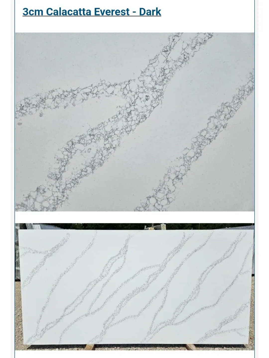 3CM Calacatta quartz option 3