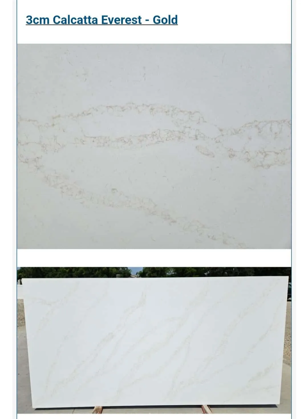 3CM Calacatta quartz option 4
