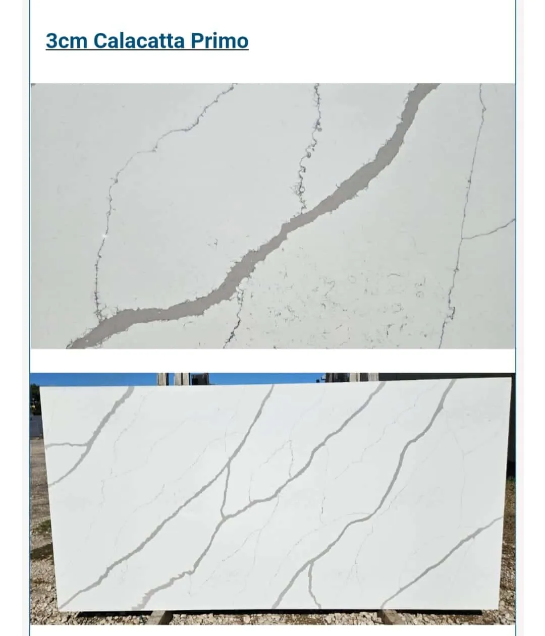 3CM Calacatta quartz option 5